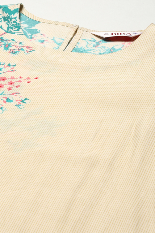 Salmon Viscose Straight Printed 2 Piece Set image number 1