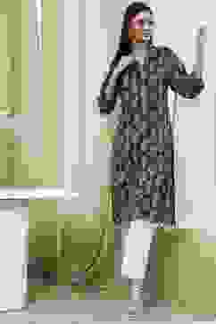 Blue Cotton Printed Straight Kurta image number 6