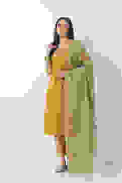 Gold Art Silk Dupatta image number 0