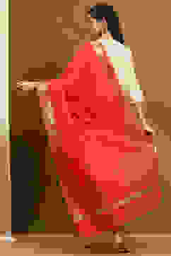 Red Polyester Dupatta image number 3
