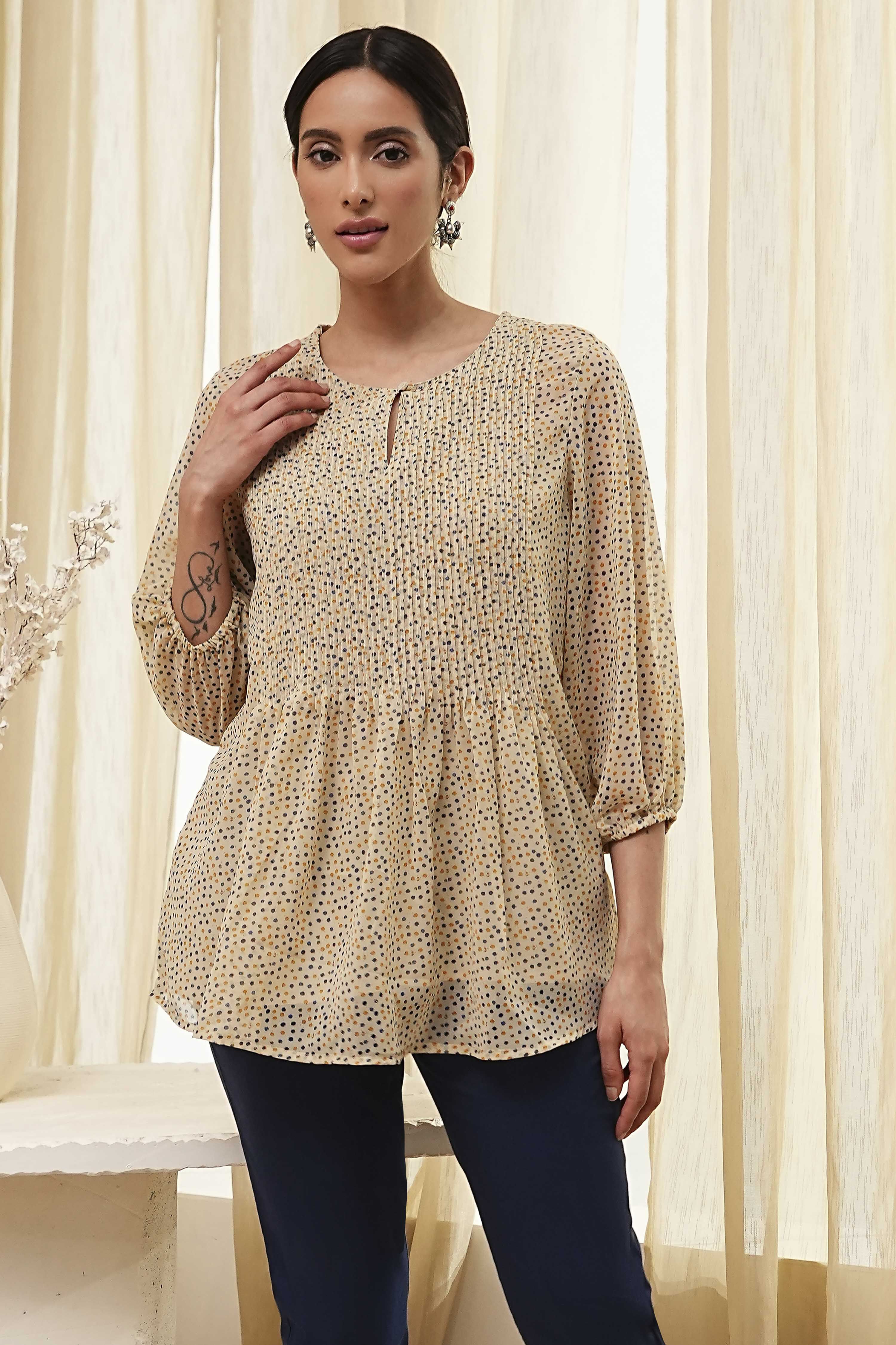 Beige Straight Kurta image number 0