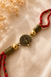 Red Mayur Raj Antique Gold Rakhi image number 0