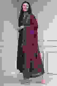 Purple Printed Anarkali Suit Set image number 3