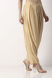 Gold Viscose Lycra Straight Solid Palazzos image number 2