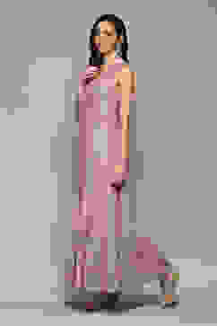 Lilac Cotton Flared Printed Kurta image number 2