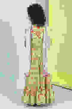 Lime Green Cotton Printed Lehenga Set image number 5