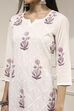 Purple Cotton Hand Block Print Unstitched Suit Set image number 2