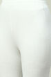 White Cotton Blend Solid Churidar image number 1
