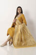 Gold Art Silk Dupatta image number 0