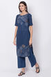 Indigo Straight Kurta image number 2