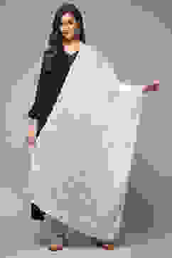 White Cotton Dupatta image number 0