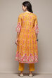Green & Turquoise Cambric Flared Kurta Pant Suit Set image number 4