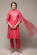 Lime Green Rayon Straight Kurta Regular Pant Suit Set image number 0