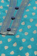 Blue Cotton Hand Embroidered Unstitched Suit Set image number 2