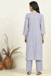 Blue Cotton Unstitched Suit Set image number 5