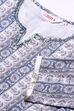 Off White And Blue Cotton Straight Kurta Sharara Suit Set image number 1