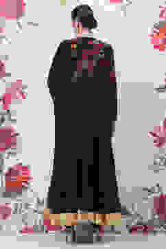 Rohit Bal Black Cotton Silk Anarkali Embroidered Suit Set image number 4