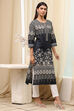 Black Cotton Printed Straight Kurta image number 4