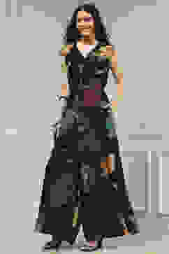 Black Floral Printed Straight Jumpsuit image number 2