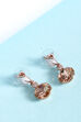 Rose gold and light peach drop earring image number 2