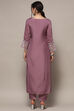 Lavender Muslin Unstitched Suit set image number 6