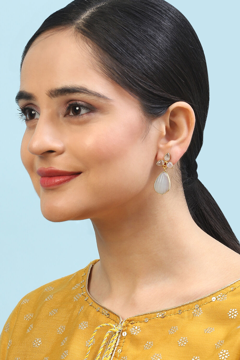 Grey Brass Earrings image number 3