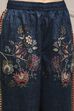 Blue Cotton Straight Printed Kurta Pants Set image number 2