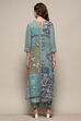 Yellow Printed Asymmetric Kurta & Palazzo Suit Set image number 4