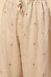 Ecru Straight Modal Straight Kurta Palazzo Suit Set image number 3