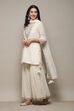 Black Poly Cotton Straight Kurta Garara Suit Set image number 4