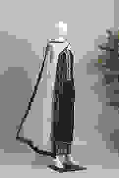 Black Cotton Machine Embroidered Unstitched Suit Set image number 4