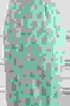 Sea Green Cotton Printed Straight Suit Set image number 2