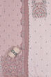 Peach Linen Blend Hand Embroidered Unstitched Suit Set image number 1