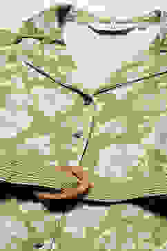 Green Pure Cotton Floral Printed Straight Dress image number 2