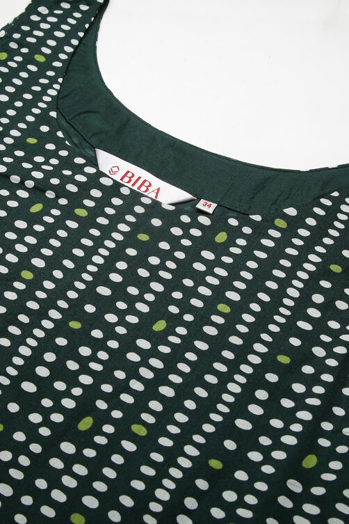 Green Cotton Fusion Wear 3 Piece Set image number 8