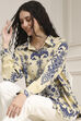Off-White and Blue Printed Relaxed Fit Shirt image number 5