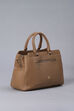 Brown PU Satchel image number 3