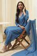 Fuschia Rayon Straight Kurta Pant Suit Set image number 0
