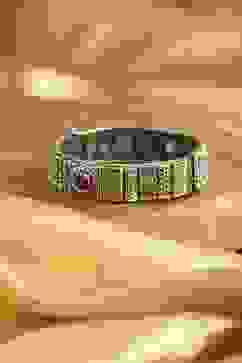 Dark Pink Brass Oxidised Bangles image number 2