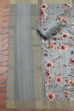 Peach Silk Tussar Handloom Unstitched Suit Set image number 3