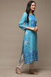 Orange LIVA Straight Printed Kurta image number 3