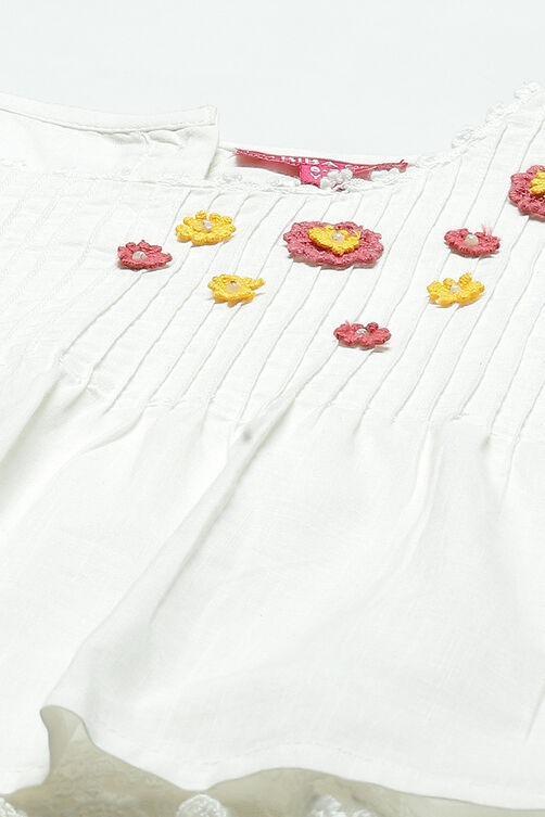 Pink Cotton Yoke Design Top image number 1