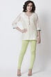 Moss Green Viscose Lycra Solid Leggings image number 4