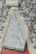 Earthy Blue Tissue Unstitched Suit set image number 0