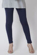 Moss Green Viscose Lycra Solid Leggings image number 3