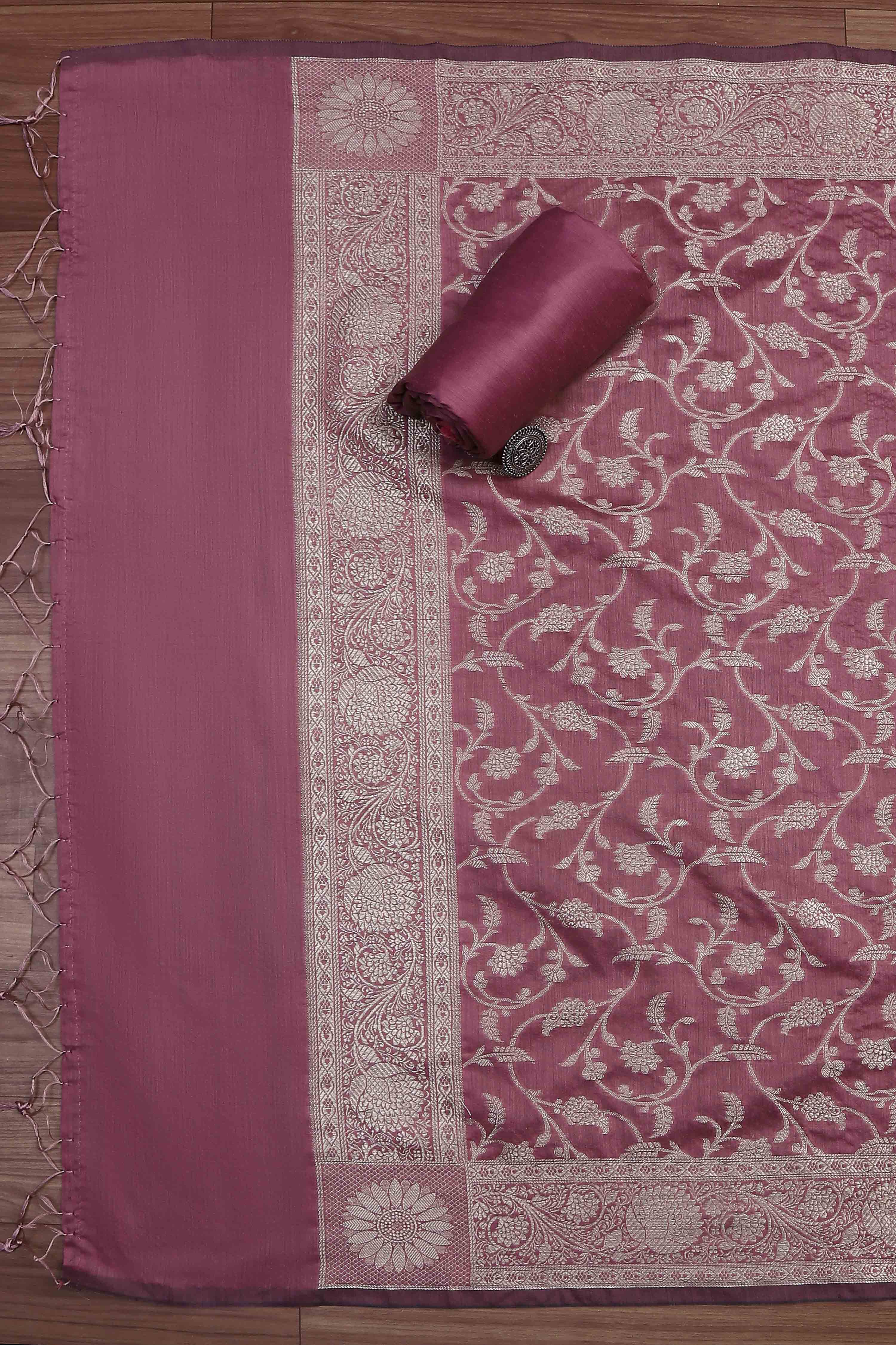 Peach Cotton Printed Embroidered Unstitched Suit Set image number 3