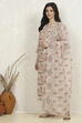 Military Green Cotton Unstitched Suit Set image number 4
