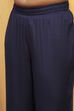 Blue Viscose Rayon Gathered Suit Set image number 2