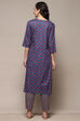 Blue Cotton Unstitched Suit Set image number 6