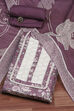 Purple Cotton Unstitched Suit Set image number 0